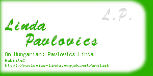 linda pavlovics business card